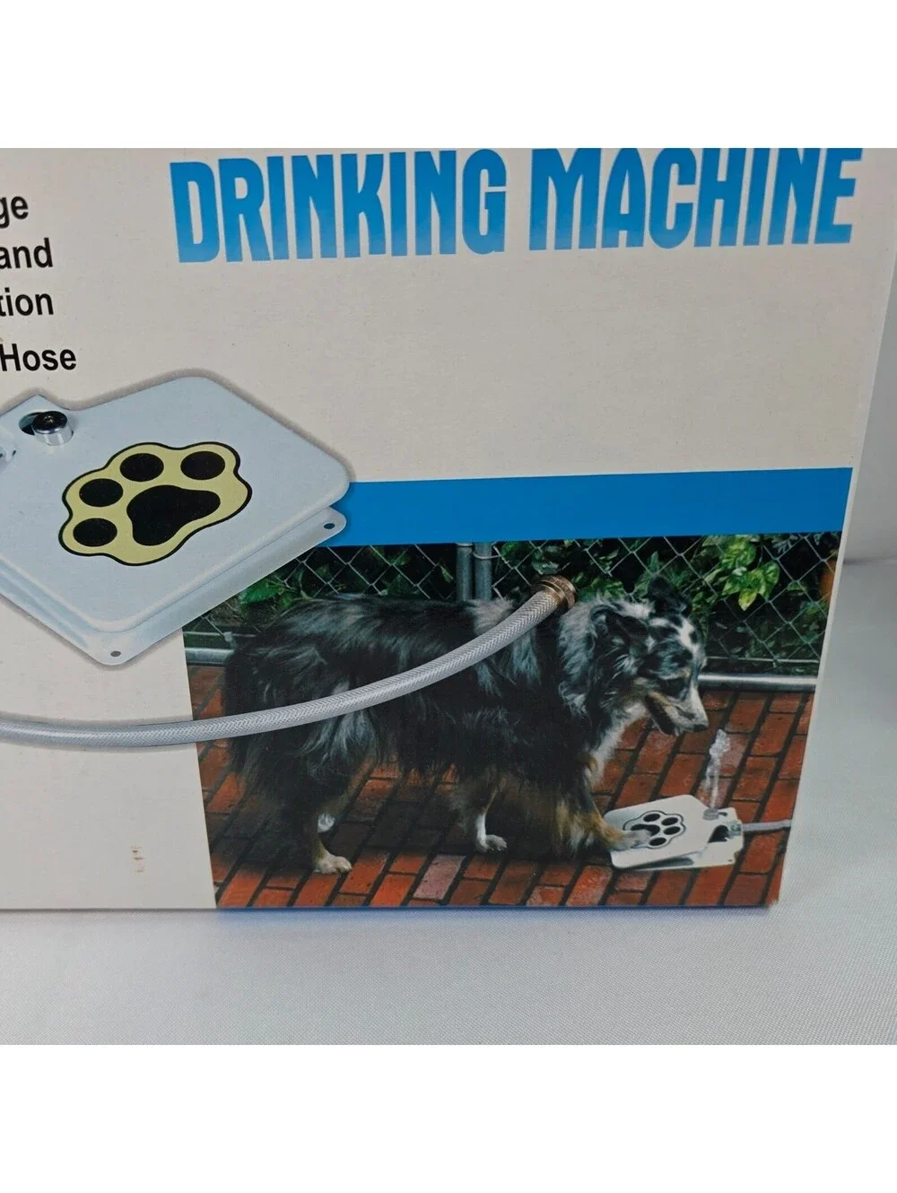 Pet Water Drinking Machine Step On Dog Fountain Outdoor Hose Attachment Steel